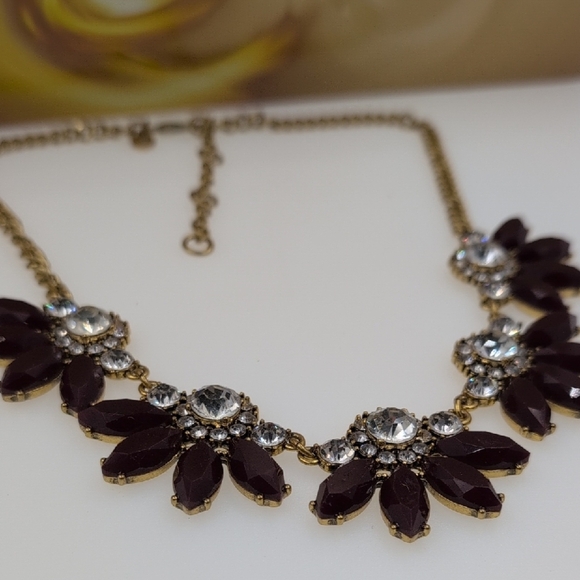 J. Crew Gold and Maroon Necklace with Elegant Design - Picture 3 of 6